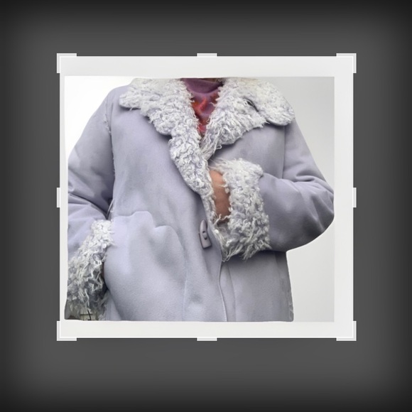 Chic Lavender Reversible Teddy Jacket Toggle Buttons - Picture 2 of 9
